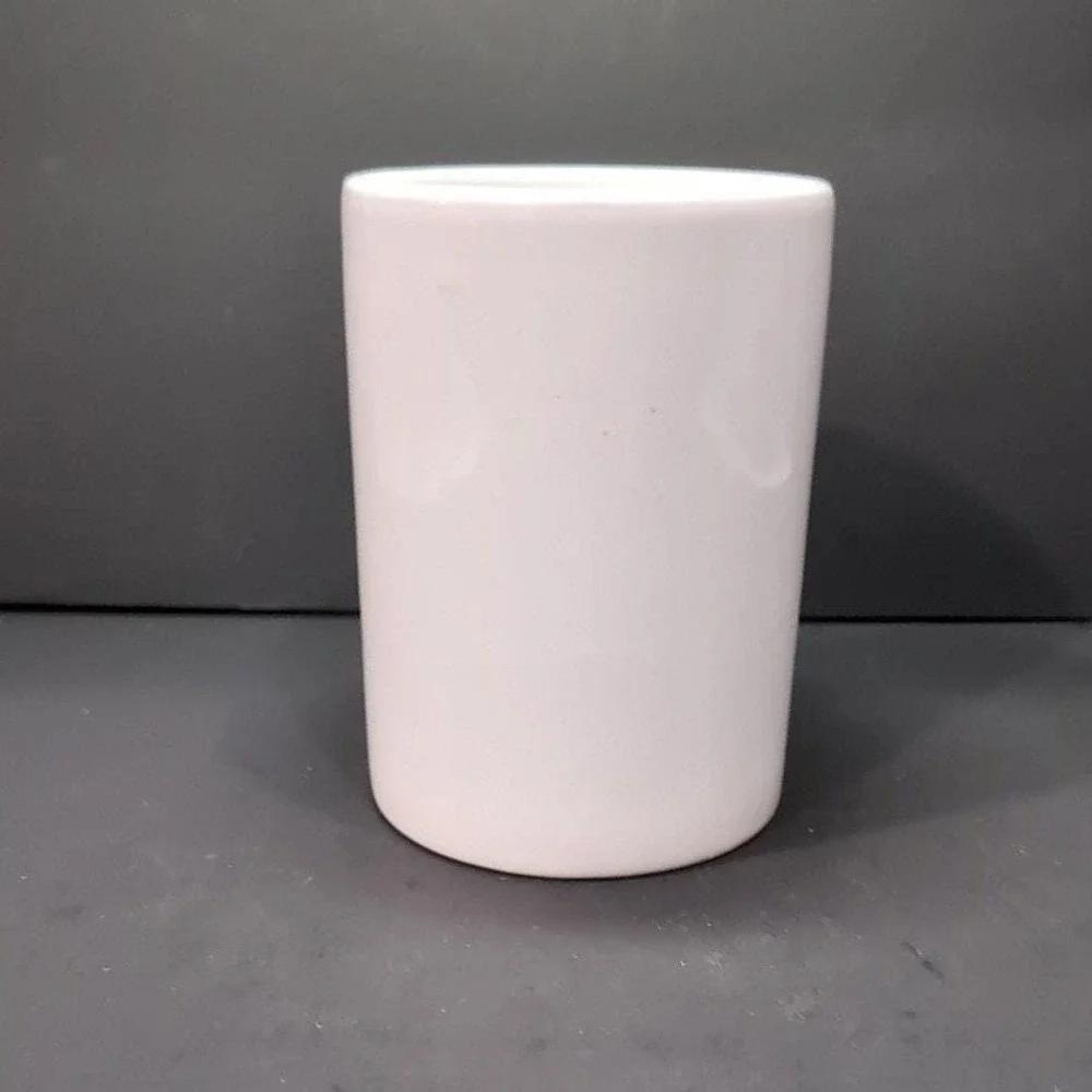 ALCO Industries White Ceramic Crock, Tools or Utensils Holder, Kitchen Organizer